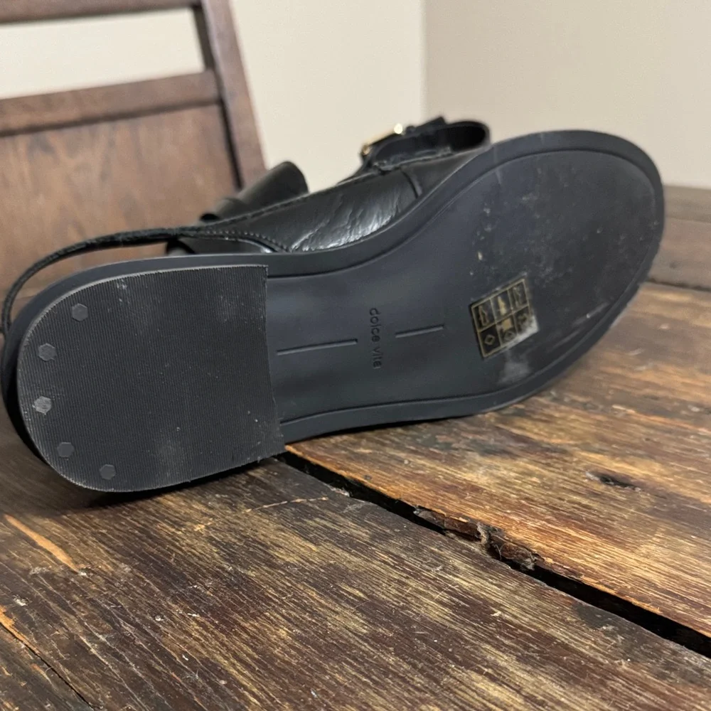 Dolce Vita Black Leather Loafers - Picture 3 of 7